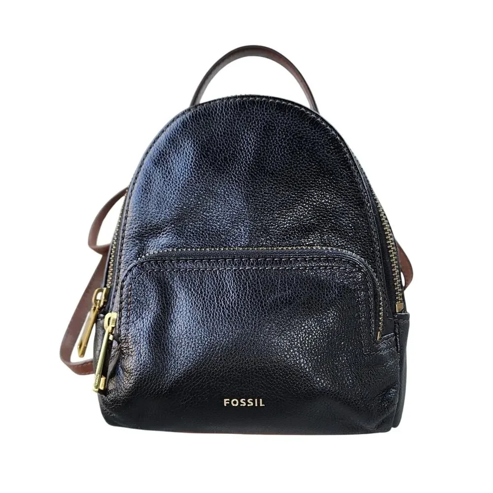Fossil Felicity Color Block Leather Mini Backpack